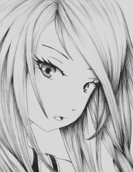 Anime lovely girl Drawing by Zarnisha Khan