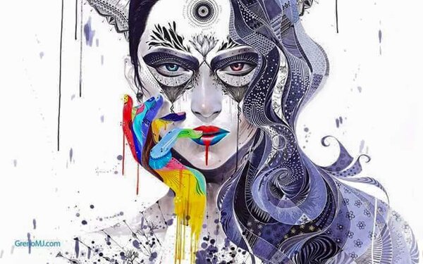girl wallpaper rainbow