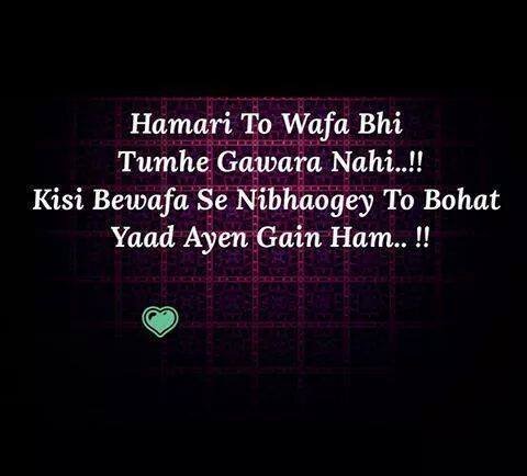 hamari tu wafa bhi tumhain ganwara nahi