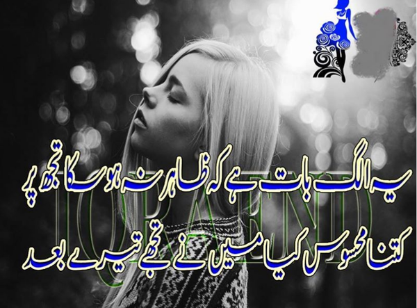 Alag baat hai ke Zahir na ho saka