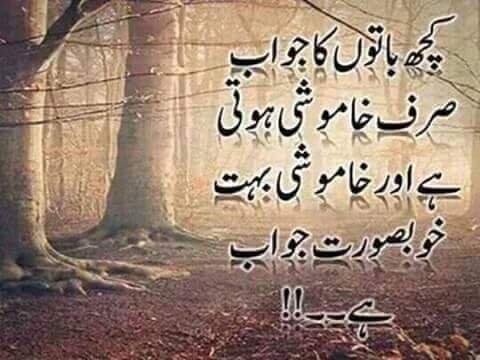 khamoshi bahtreen jawab