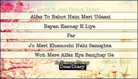 alfaaz tu bohat hain meri udaasi