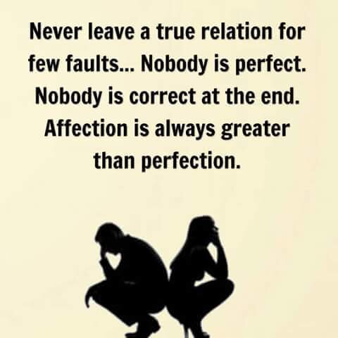 Nobody is perfect