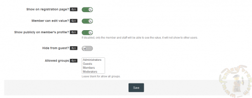 More information about "Allow Groups For Profile Fields"