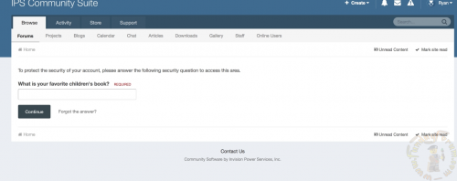 More information about "security Questions on Forums"