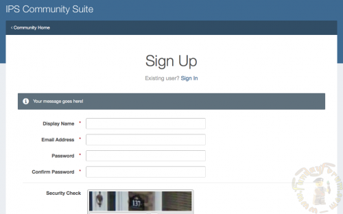 More information about "Message on Signup Form"