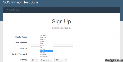 More information about "Birthday in Registration Screen"