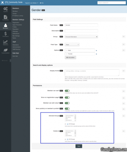 More information about "(SOS41) Profile Field Per User Group"