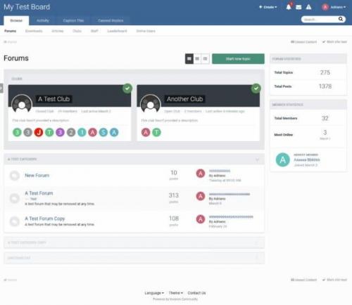 More information about "Clubs Card on Forums Index"