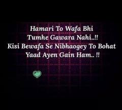 hamari tu wafa bhi tumhain ganwara nahi