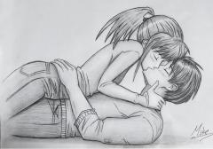 girl And Boy kissing