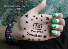 14 august happy independence day girl nail polish hand