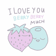 I love you berry berry much animated gif valentine day 2019