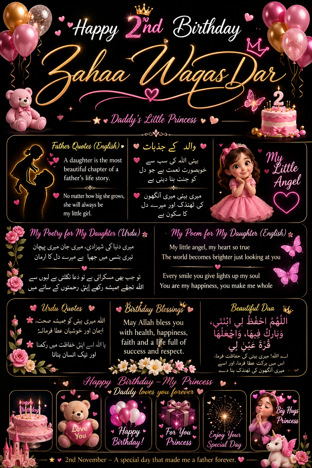 🎉 My Princess Turns 2 | Birthday Wishes 💖 (2nd November Special)