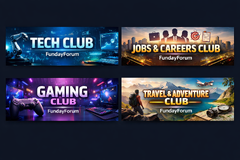 Club banner designs for FundayForum