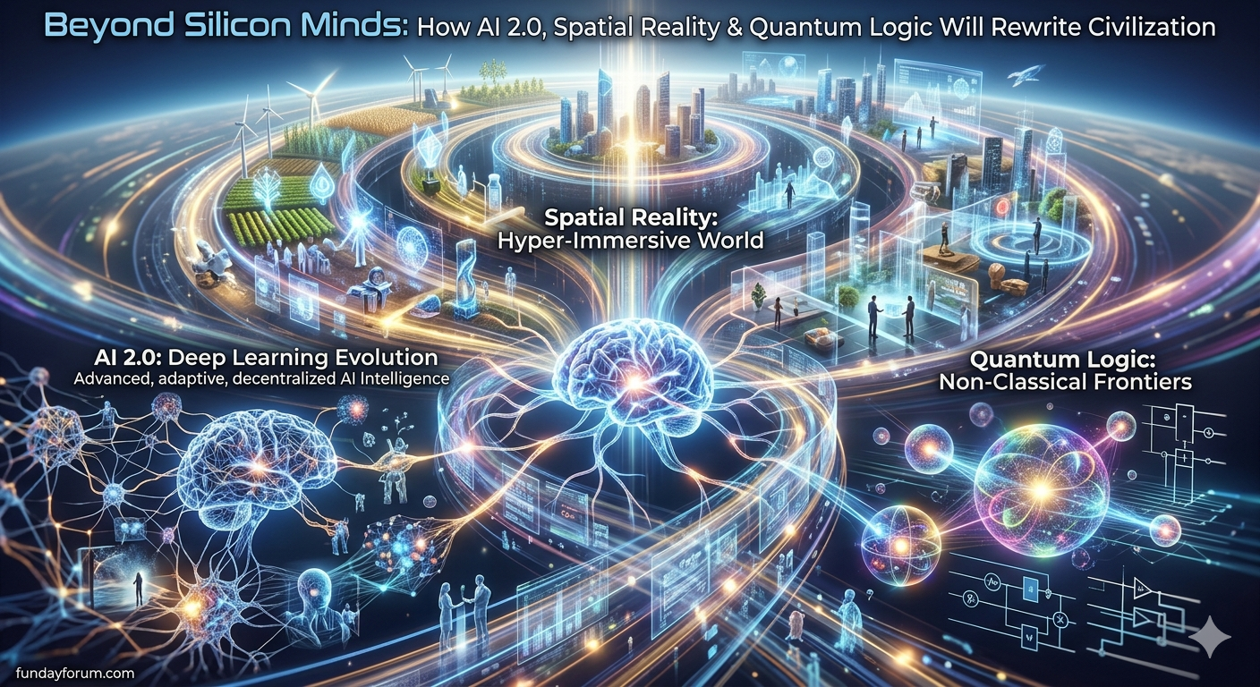 More information about "Beyond Silicon Minds: How AI 2.0, Spatial Reality & Quantum Logic Will Rewrite Civilization"