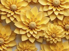 3d-yellow-Flowers-Desktop-Wallpaper