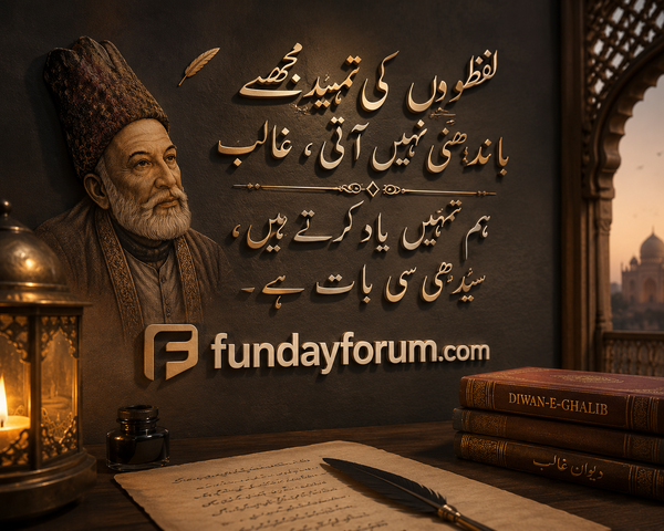 Lafzon Ki Tamheed Mujhe Bandhani Nahi Aati, Ghalib – Khubsurat Urdu Shayari