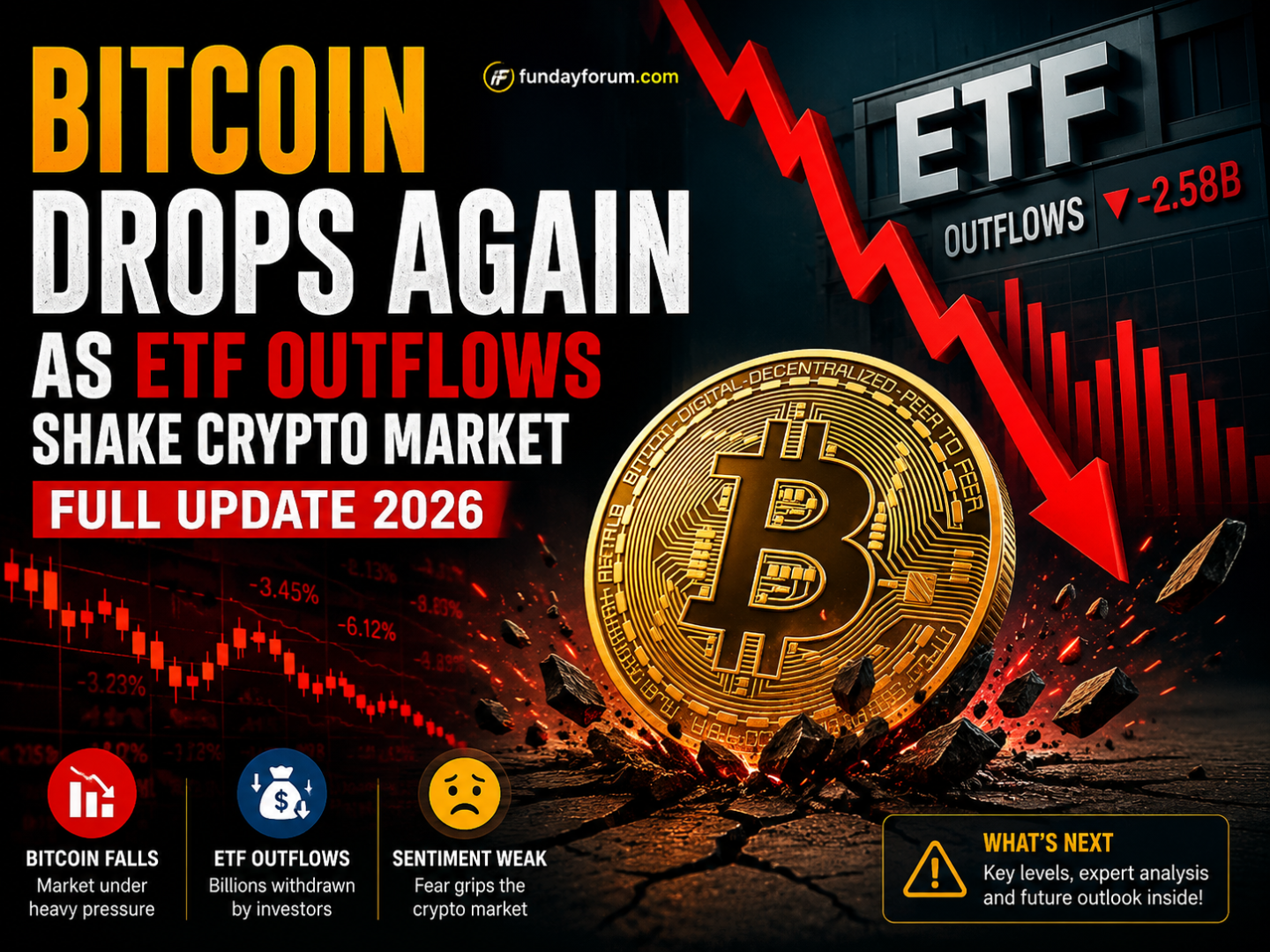 More information about "Bitcoin Drops Again as ETF Outflows Shake Crypto Market – Full Update 2026"