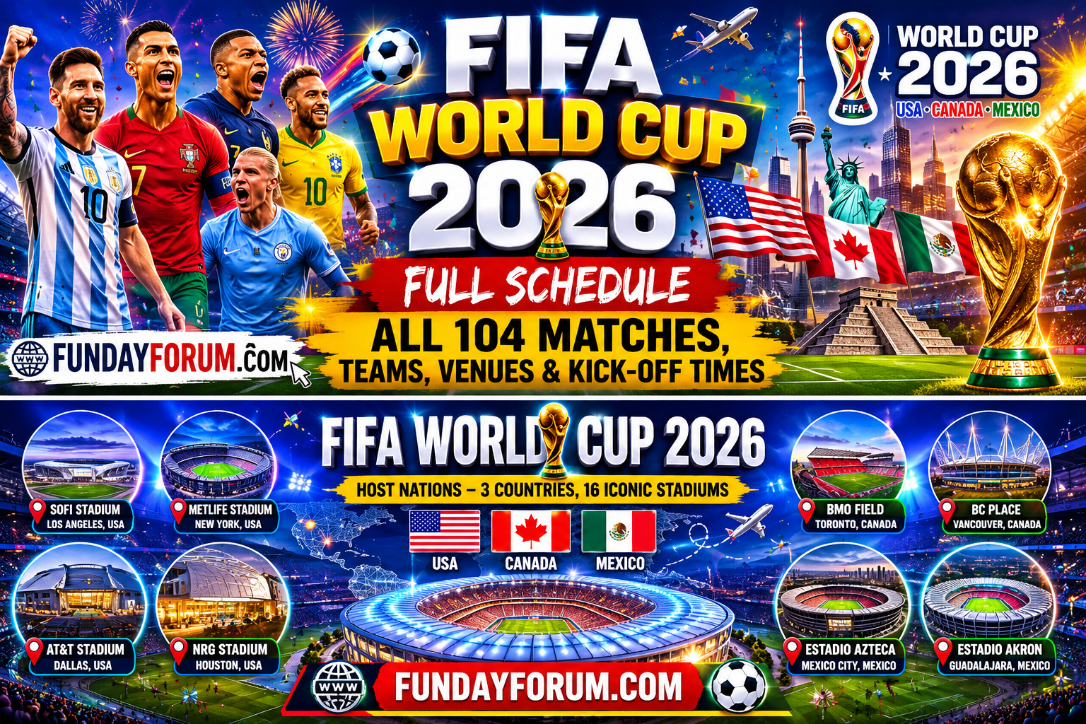 FIFA World Cup 2026 Full Fixture List – Every Match with Stadium & Timing Details