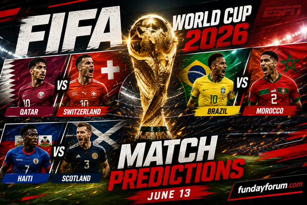 FIFA World Cup 2026 Match Predictions – June 13 Big Matches