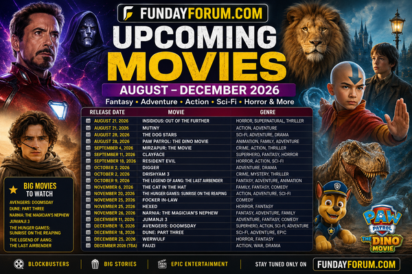 Upcoming Movies August–December 2026 – Fantasy, Action, Sci-Fi & Big Blockbusters