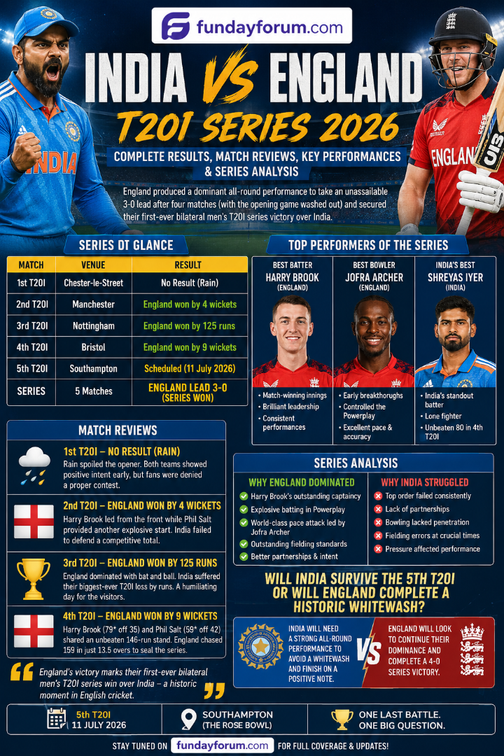 More information about "India vs England T20I Series 2026: Complete Results, Match Reviews, Records & 5th T20I Preview"