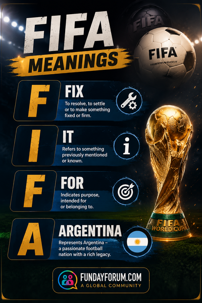 FIFA Meanings | F = Fix, I = It, F = For, A = Argentina | Football Fun Graphic