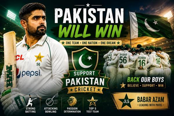 Pakistan Will Win – Babar Azam Leads Green Shirts in West Indies Test Series 2026