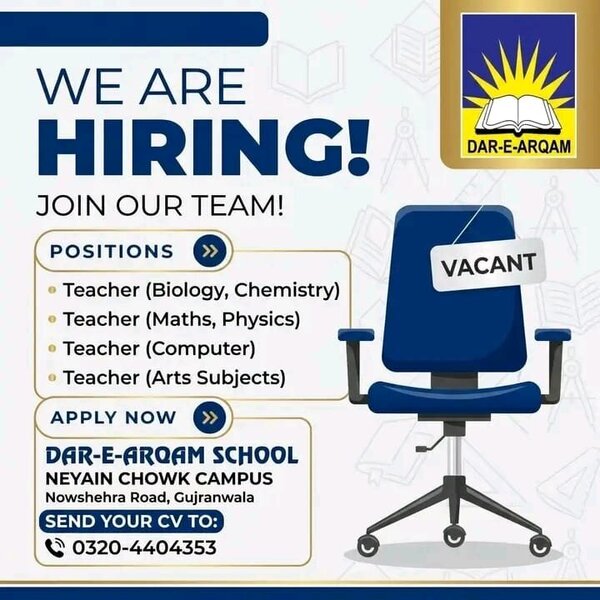 dar-E-Arqam School jobs In Gujranwala