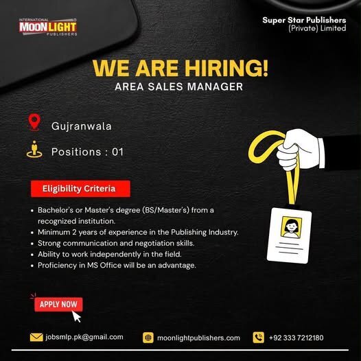 moon light publisher sales manager job